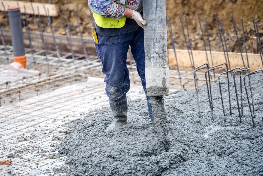 Pouring Concrete with Concrete Ready Mix
